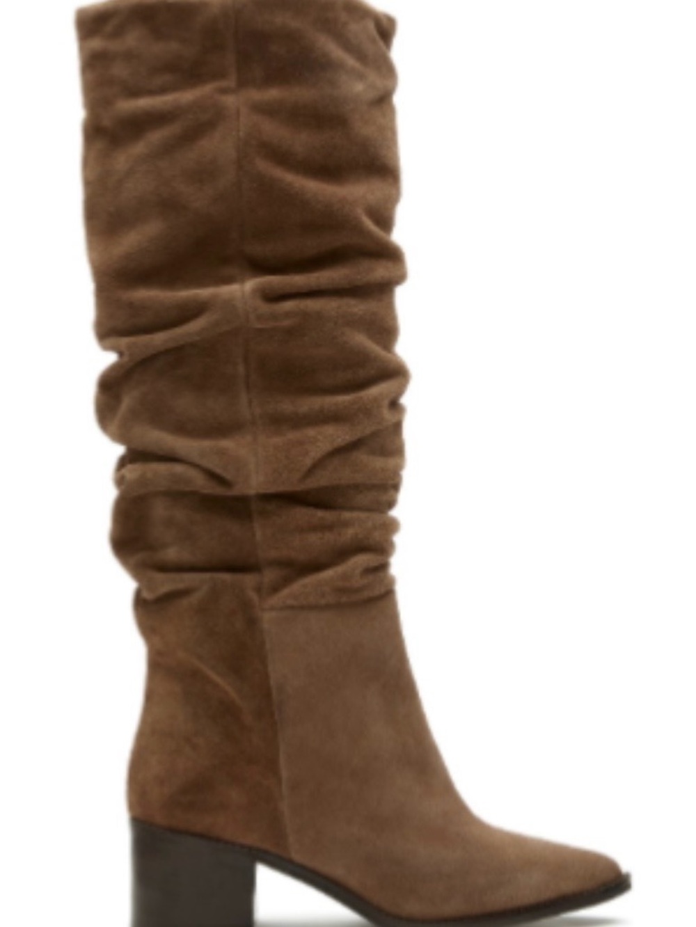 Women’s Brown Suede Slouch Knee-High Boots